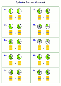 Hojas de actividades de fracciones – hoja de actividad 49