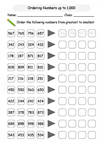 Matemática para niños – hoja de actividad 1