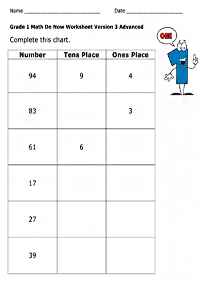 Matemática para niños – hoja de actividad 131