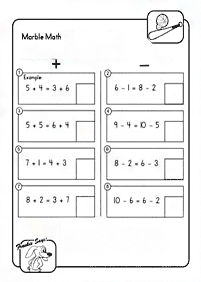 Matemática para niños – hoja de actividad 134