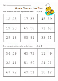 Matemática para niños – hoja de actividad 139