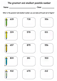 Matemática para niños – hoja de actividad 147