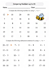 Matemática para niños – hoja de actividad 156