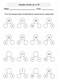 Matemática para niños – hoja de actividad 160