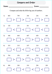 Matemática para niños – hoja de actividad 171