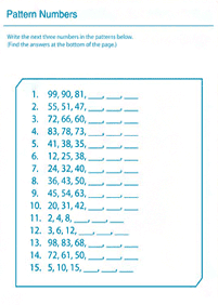 Matemática para niños – hoja de actividad 191