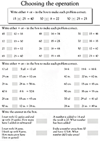 Matemática para niños – hoja de actividad 207