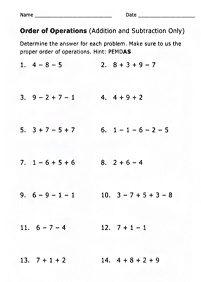 Matemática para niños – hoja de actividad 219