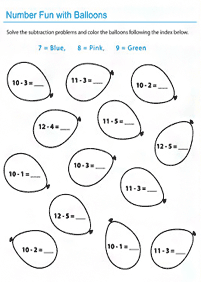 Matemática para niños – hoja de actividad 222