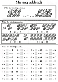 Matemática para niños – hoja de actividad 223