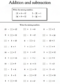 Matemática para niños – hoja de actividad 231