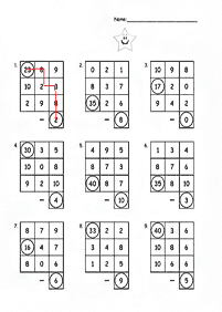 Matemática para niños – hoja de actividad 250