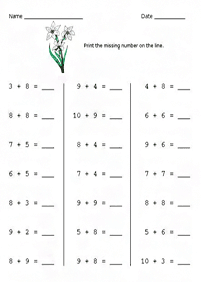 Matemática para niños – hoja de actividad 254