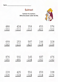 Matemática para niños – hoja de actividad 278