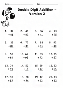 Matemática para niños – hoja de actividad 282