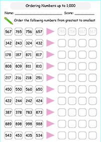 Matemática para niños – hoja de actividad 296