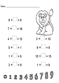 Matemática para niños – hoja de actividad 305