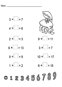 Matemática para niños – hoja de actividad 35