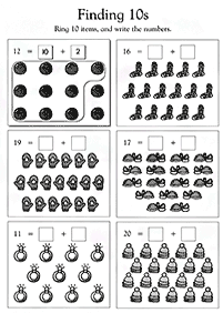 Matemática para niños – hoja de actividad 39