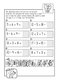 Matemática para niños – hoja de actividad 44