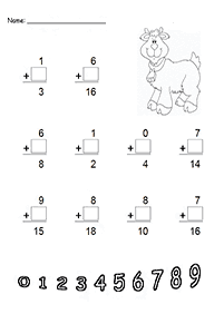 Matemática para niños – hoja de actividad 47