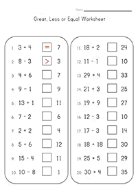 Matemática para niños – hoja de actividad 49