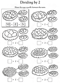 Matemática para niños – hoja de actividad 50