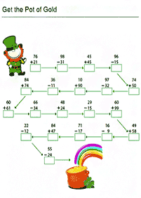 Matemática para niños – hoja de actividad 66