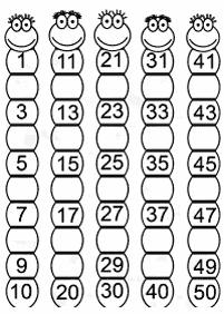 Matemática para niños – hoja de actividad 70