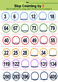 Matemática para niños – hoja de actividad 88