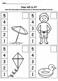 Matemática simple para niños – hoja de actividad 113