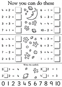 Matemática simple para niños – hoja de actividad 190