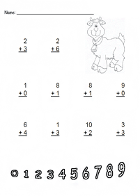 Matemática simple para niños – hoja de actividad 201