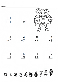 Matemática simple para niños – hoja de actividad 205