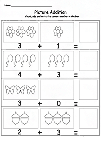 Matemática simple para niños – hoja de actividad 210