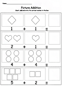 Matemática simple para niños – hoja de actividad 50