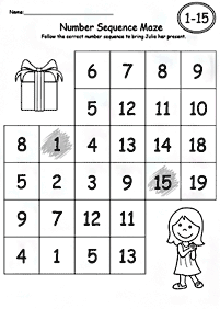 Matemática simple para niños – hoja de actividad 52