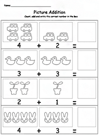 Matemática simple para niños – hoja de actividad 54