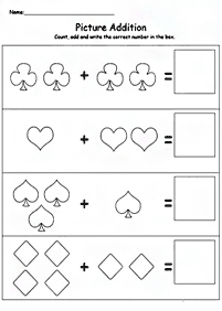 Matemática simple para niños – hoja de actividad 64