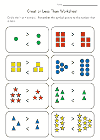 Matemática simple para niños – hoja de actividad 71