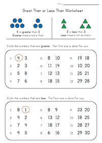 Matemática simple para niños – hoja de actividad 89