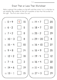 Matemática simple para niños – hoja de actividad 98