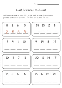 Matemática simple para niños – hoja de actividad 99