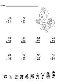 Resta para niños – Hoja de actividad 94