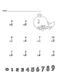 Resta simple – Hoja de actividad 39