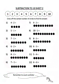 Resta simple – Hoja de actividad 66