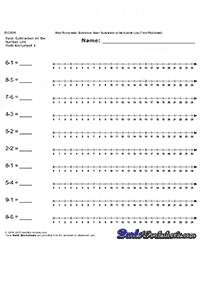 Resta simple – Hoja de actividad 9