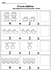 Sumas simples para niños- Hoja de actividad 14