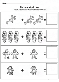 Sumas simples para niños- Hoja de actividad 26