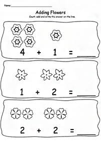 Sumas simples para niños- Hoja de actividad 34